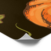 Bio Agrargemüse nahtlos mit orangefarbenem Poster (Ecke)