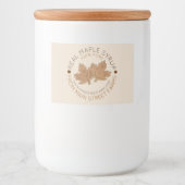 Bio Ahornzuckersirup Süßleder Blätter Lebensmitteletikett (Vorderseite)