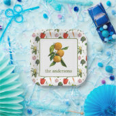 Bio Aquarellbildung Mandarinen Pappteller (Party)
