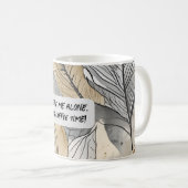 Bio Aquarellkunst, goldgrau Kaffeetasse (VorderseiteRechts)