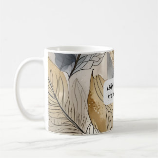 Bio Aquarellkunst, goldgrau Kaffeetasse