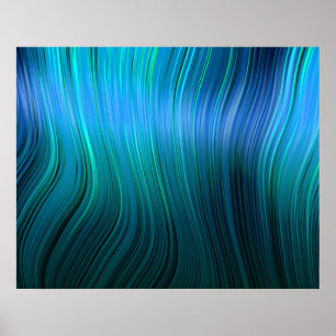 Bio Art geschmolzen Plastik Soft Strings Blue Hues Poster