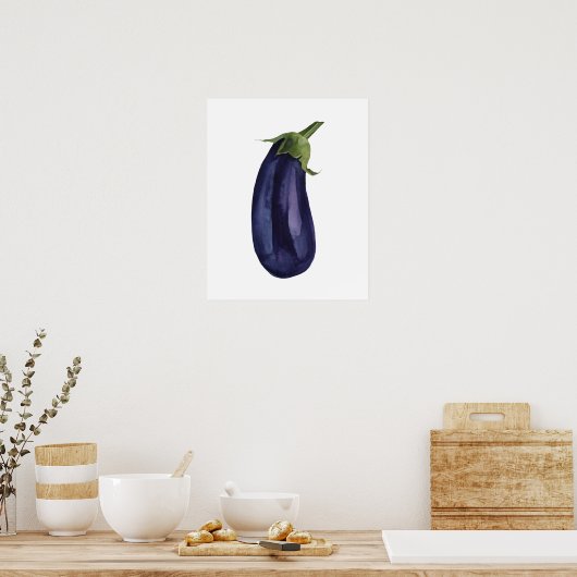 Bio Aubergine Poster (Küche)
