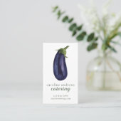 Bio Aubergine Visitenkarte (Stehend Vorderseite)