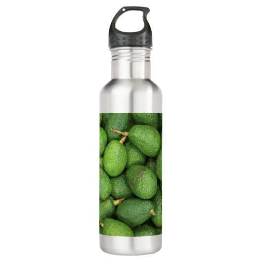 Bio Avocados Edelstahlflasche (Vorderseite)