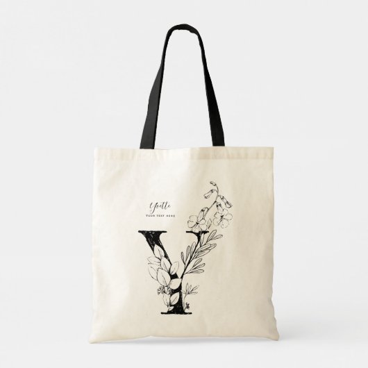 Bio Bauernbrief Y Blumenbrief mit Monogramm Tragetasche (Rückseite)