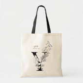 Bio Bauernbrief Y Blumenbrief mit Monogramm Tragetasche (Vorne)