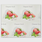 Bio-Bauernhof Frische Gemüse Tomate und Kräuter Geschenkpapier (Flach)
