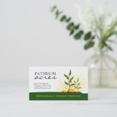 Bio Bauers-Geschäfts-Karte Visitenkarte (Stehend Vorderseite)