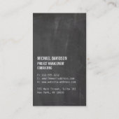 Bio Baumskizze auf Chalkboard-Visitenkarte Visitenkarte (Rückseite)