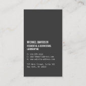 Bio Baumskizze Landschaften Visitenkarte (Rückseite)