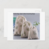 Bio Baumwollbeutel, Baumwollteebeutel, Beutel Postkarte (Vorne/Hinten)