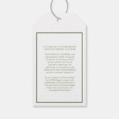 Bio Baumwolle Business Herz Blätter Pflege und Inf Geschenkanhänger (Rückseite)