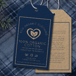 Bio Baumwollherz verlasst Info Blau Geschenkanhänger
