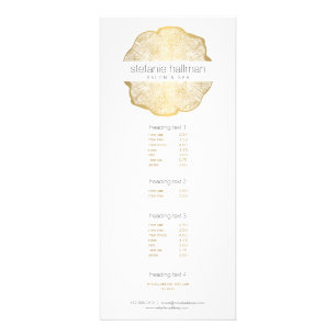 Bio Beauty Gold Tree Rings Salon Werbekarte
