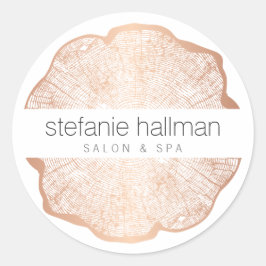 Bio Beauty Rose Goldene Ringe Runder Aufkleber