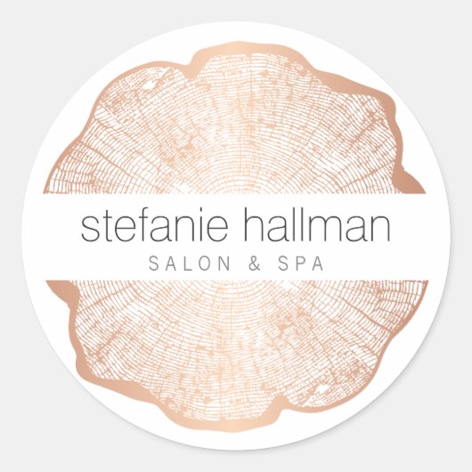 Bio Beauty Rose Goldene Ringe Runder Aufkleber (Vorderseite)