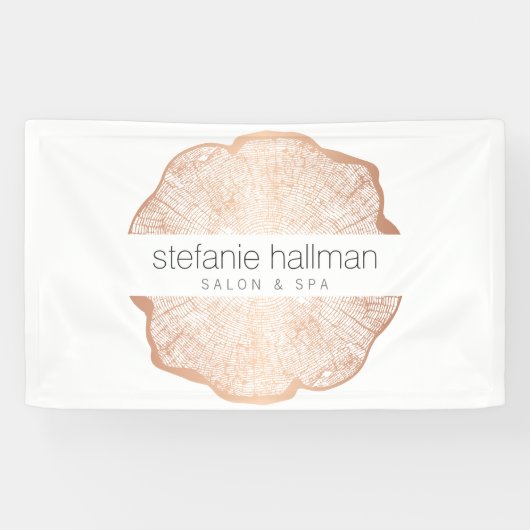 Bio Beauty Rose Goldene Rings Salon Banner (Horizontal)