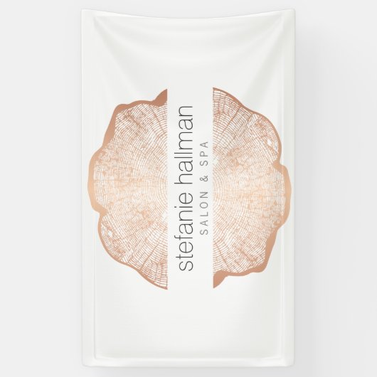 Bio Beauty Rose Goldene Rings Salon Banner (Vertikal)