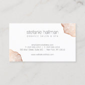 Bio Beauty Rose Goldene Rings Salon Visitenkarte (Rückseite)