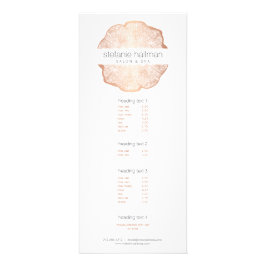 Bio Beauty Rose Goldene Rings Salon Werbekarte