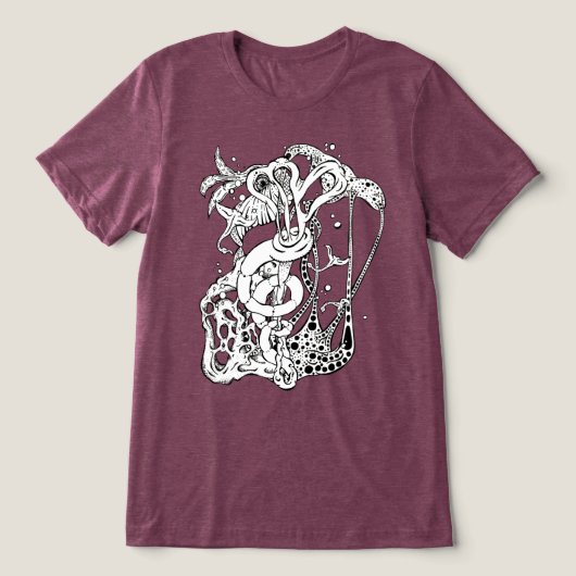 Bio Bewegung Surrealistische Abstrakte Kunstbild Tri-Blend Shirt (Design Vorderseite)