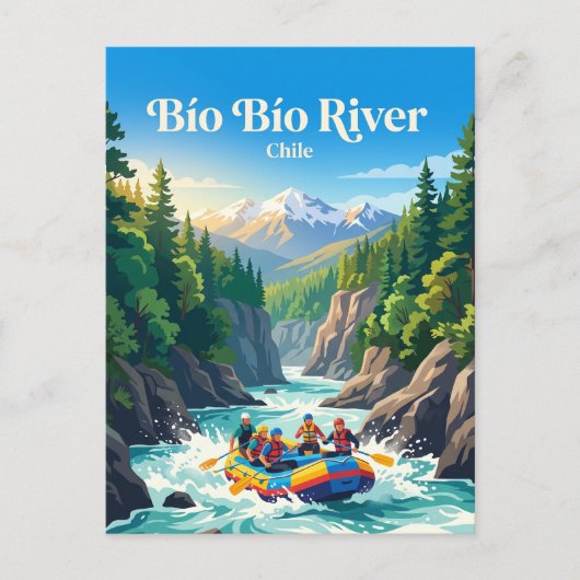 Bío Bío Fluss Chile Postkarte (Vorderseite)