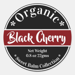 Bio Black Cherry Sweet Lip Balm Collection Runder Aufkleber