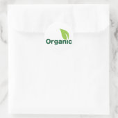 Bio Blatt Runder Aufkleber (Tasche)