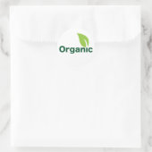 Bio Blatt Runder Aufkleber (Tasche)