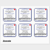 Bio Blueberry Jam Homemade Canning Quadratischer Aufkleber (Blatt)