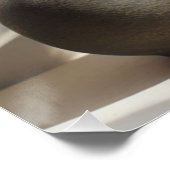 Bio Blume der Zen-Japandi-Doppelexposition Vase Poster (Ecke)