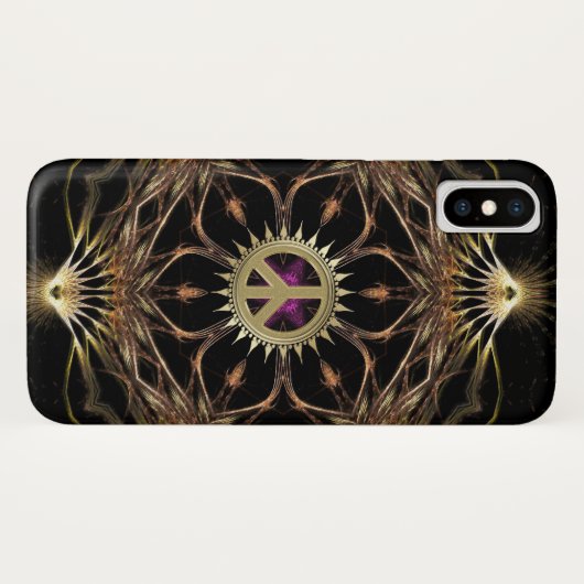 Bio Blume des Bohemischen Friedens Case-Mate iPhone Hülle (Rückseite (Horizontal))