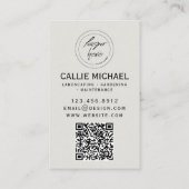 Bio Blumenformen Gold Fox Business Card Visitenkarte (Rückseite)