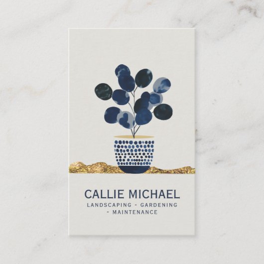 Bio Blumenformen Gold Fox Business Card Visitenkarte (Vorderseite)