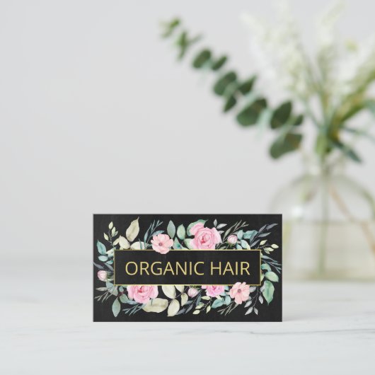 Bio Blumenhaar Visitenkarte (Stehend Vorderseite)