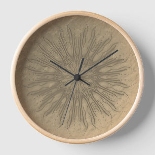 Bio bohische Dekoration der Mandala sepia Uhr