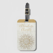 Bio bohischer Sonnenaufgang Mandala Gepäckanhänger (Vorderseite Vertikal)