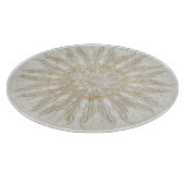 Bio bohischer Sonnenaufgang Mandala Schneidebrett (Ecke)