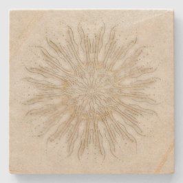 Bio bohischer Sonnenaufgang Mandala Steinuntersetzer