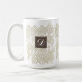 Bio Boho Abstrakt Macrame Naturfarben Kaffeetasse (Links)