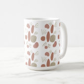 Bio Boho Abstrakt Stone Art Naturfarben Kaffeetasse (VorderseiteRechts)