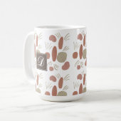 Bio Boho Abstrakt Stone Art Naturfarben Kaffeetasse (Vorderseite Links)