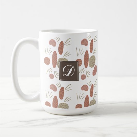 Bio Boho Abstrakt Stone Art Naturfarben Kaffeetasse (Links)