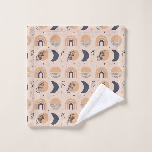 Bio Boho Pattern Badhandtuch Set (Waschlappen)