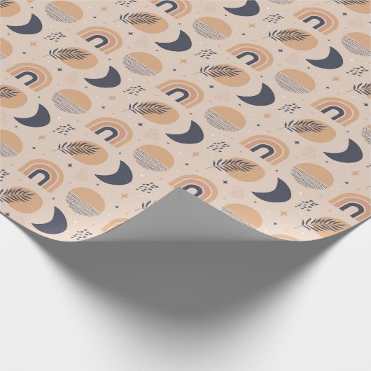 Bio Boho Pattern Geschenkpapier (Ecke)