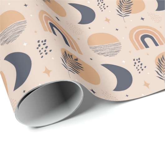 Bio Boho Pattern Geschenkpapier (Rolleneckpunkt)