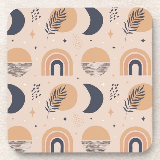 Bio Boho Pattern Getränkeuntersetzer (Vorderseite)