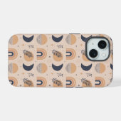 Bio Boho Pattern iPhone 15 Hülle (Rückseite (Horizontal))