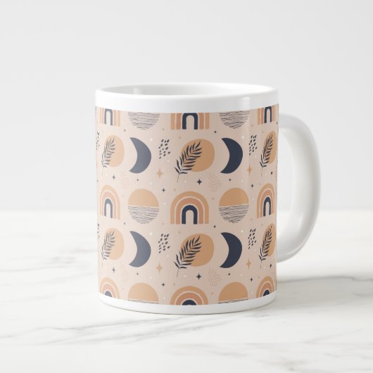 Bio Boho Pattern Jumbo-Tasse (Vorderseite Rechts)